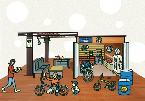 彩木デッキハウスの利用例